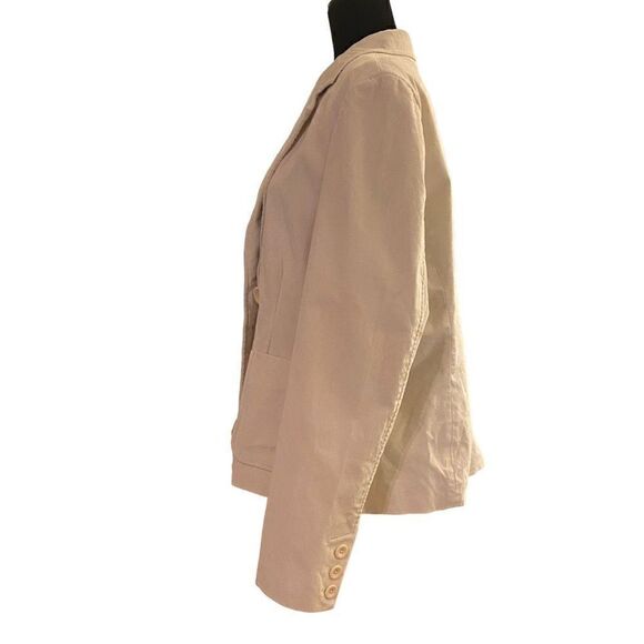 Gap Cream Y2K Velvet Long Sleeve Blazer Size 20‎ - Picture 3 of 13